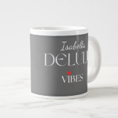 Delulu Vibes, Cute Girlycore Gift for Her Birthday ジャンボコーヒーマグカップ (正面右)