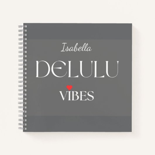 Delulu Vibes, Cute Girlycore Gift for Her Birthday ノートブック (正面)