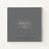 Delulu Vibes, Cute Girlycore Gift for Her Birthday ノートブック (裏面)