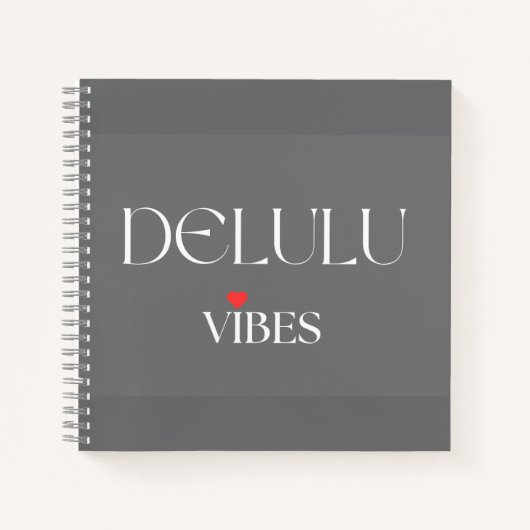 Delulu Vibes, Cute Girlycore Gift for Her Birthday ノートブック (正面)