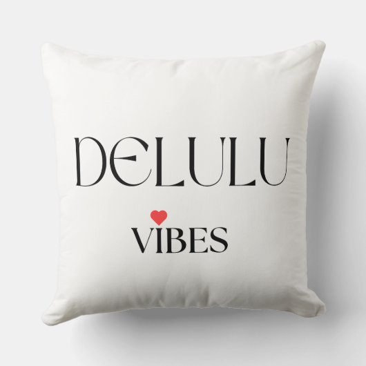 Delulu Vibes, Fun Aesthetic Home Décor クッション (裏面)