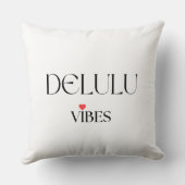 Delulu Vibes, Funny Aesthetic Quote Gift クッション (裏面)