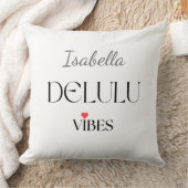 Delulu Vibes, Funny Aesthetic Quote Gift クッション (ブランケット)