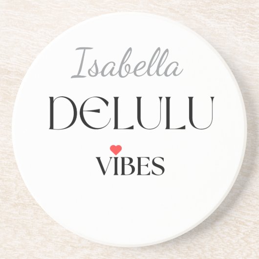 Delulu Vibes, Funny Aesthetic Quote Gift コースター (正面)