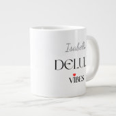 Delulu Vibes, Funny Aesthetic Quote Gift ジャンボコーヒーマグカップ (正面右)
