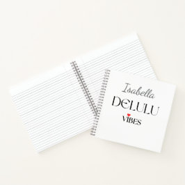 Delulu Vibes, Funny Aesthetic Quote Gift ノートブック