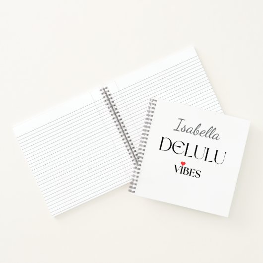 Delulu Vibes, Funny Aesthetic Quote Gift ノートブック (内部)