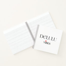 Delulu Vibes, Funny Aesthetic Quote Gift ノートブック