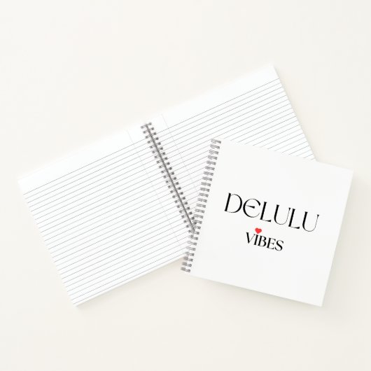 Delulu Vibes, Funny Aesthetic Quote Gift ノートブック (内部)