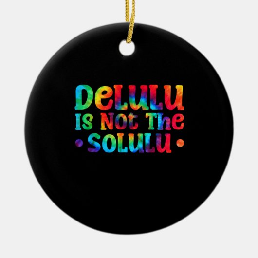 Deluluu Friendsを感情的にサポート セラミックオーナメント (正面)