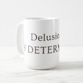 Delusional & Determined Aesthetic Neutral Mug コーヒーマグカップ (正面左)