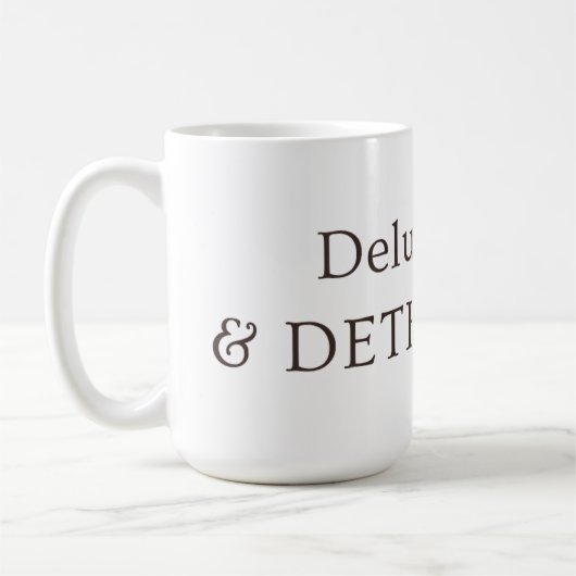 Delusional & Determined Aesthetic Neutral Mug コーヒーマグカップ (左)
