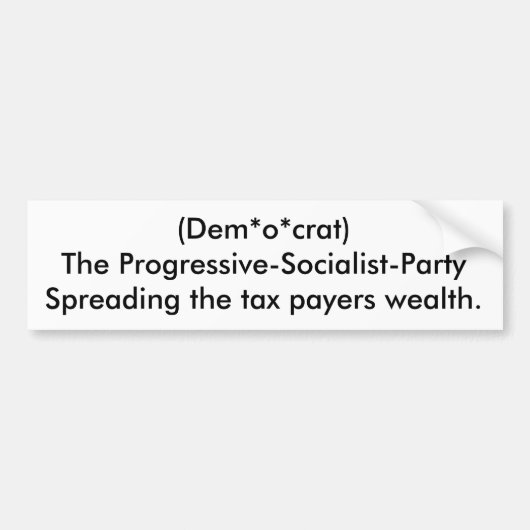 (Dem*o*crat) P… バンパーステッカー (正面)