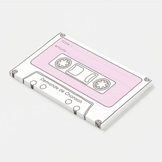 Demande de Musique "Cassette" ポストイット (アングル)