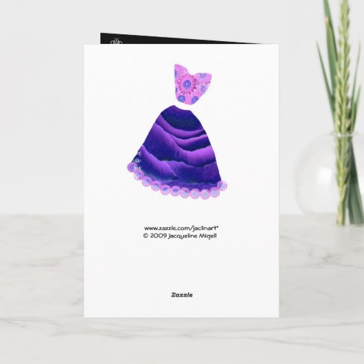 Demande en Mariage - Robe de Témoin - Robe VIOLETT サンキューカード (裏面)