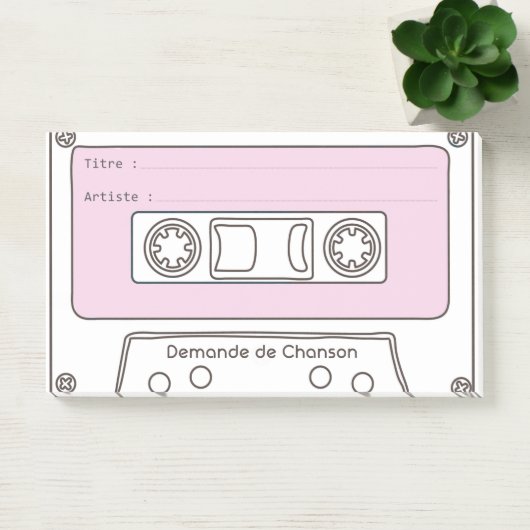 Demande Musique "Cassette" ポストイット (オフィス)