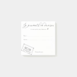 Demande Musique "Je te promets de danser" ポストイット