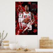 DeMar DeRozan Chicago Bulls Dynamic Poster Art ポスター (キッチン)