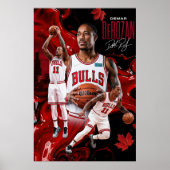 DeMar DeRozan Chicago Bulls Dynamic Poster Art ポスター (正面)