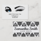 Demaskの黒いマスカラかまつげの名刺 名刺 (正面/裏面)