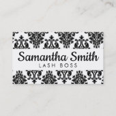 Demaskの黒いマスカラかまつげの名刺 名刺 (裏面)