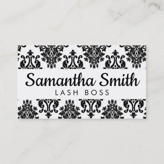 Demaskの黒いマスカラかまつげの名刺 名刺 (裏面)