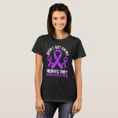 Dementia Awareness Purple Ribbon Alzheimers Tシャツ (正面フル)