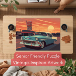 Dementia‑Friendly 1950s Drive‑In Puzzle ジグソーパズル