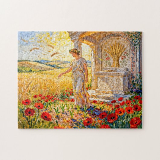 Demeter Sowing Grain by Field Altar Among Poppies  ジグソーパズル (横)