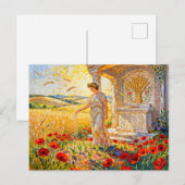 Demeter Sowing Grain by Field Altar Among Poppies  ポストカード (正面/裏面)