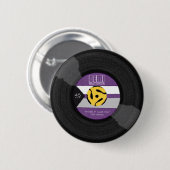 Demi Records Demisexual Pride Vinyl LGBTQ Pin 缶バッジ (正面&裏面)