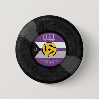 Demi Records Demisexual Pride Vinyl LGBTQ Pin 缶バッジ