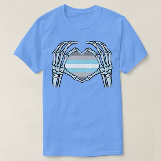 Demiboyゲイスケルトン非バイナリージェンダー tシャツ (デザイン正面)