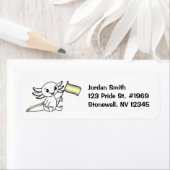 Demigender付きキュートアクソロトルプライド国旗LGBTQ+ ラベル (インサイチュ)