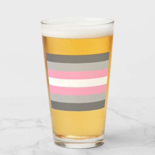 Demigirl国旗(デミガールプライド) (性別ID) タンブラーグラス (ドリンク正面)