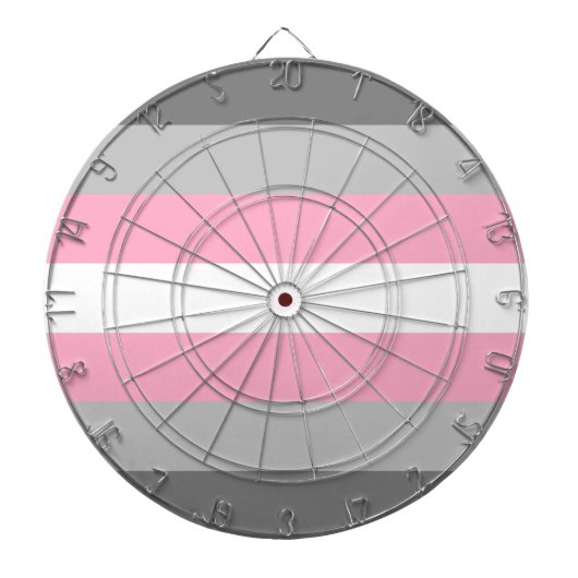 Demigirl国旗(デミガールプライド) （性別ID） ダーツボード (正面)