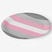 Demigirl国旗(デミガールプライド) （性別ID） ペーパープレート (アングル)