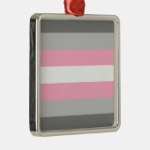 Demigirl国旗(デミガールプライド) （性別ID） メタルオーナメント (右)