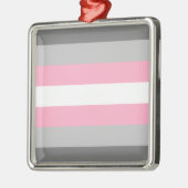 Demigirl国旗(デミガールプライド) （性別ID） メタルオーナメント (左)