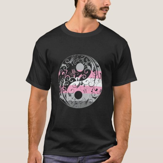Demigirl Flag Yin Yang LGBTQ Demigirl Pride Demi G Tシャツ (正面)