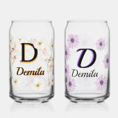 Demila name ane letter on mug -letter D,print name ガラス缶 (裏面)