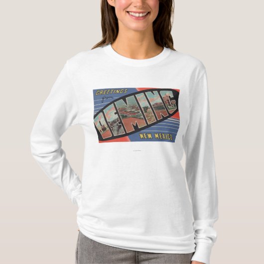 Deming、ニューメキシコ-大きい手紙場面 Tシャツ (正面)