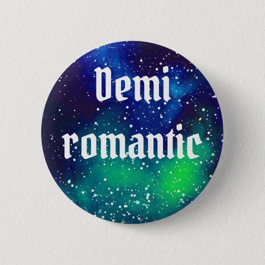 Demiromanticのカスタマイズ可能な銀河系のアイデンティティ 缶バッジ (正面)