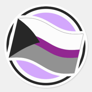 Demisexualポップアップ定義アイコンステッカー ラウンドシール
