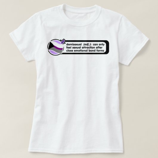 Demisexualポップアップ定義ワイシャツ Tシャツ (デザイン正面)