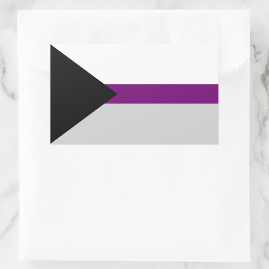 Demisexual Flag 長方形シール (バッグ)