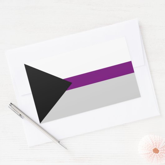 Demisexual Flag 長方形シール (封筒)