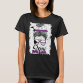 Demisexual Joke Messy Bun Lady Demisexual Flag Tシャツ (正面)