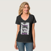 Demisexual Joke Messy Bun Lady Demisexual Flag Tシャツ (正面フル)