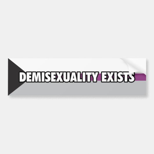 Demisexualityはバンパーステッカーあります バンパーステッカー (正面)